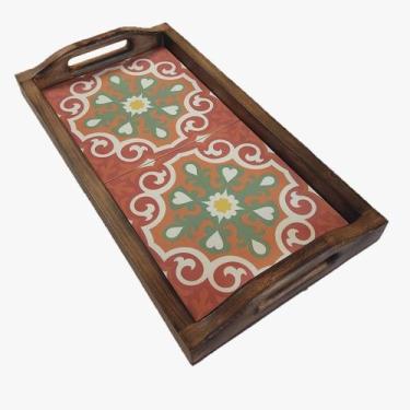 Imagem de Bandeja Café da Manhã Grande com 2 azulejos - Estilo Rústico