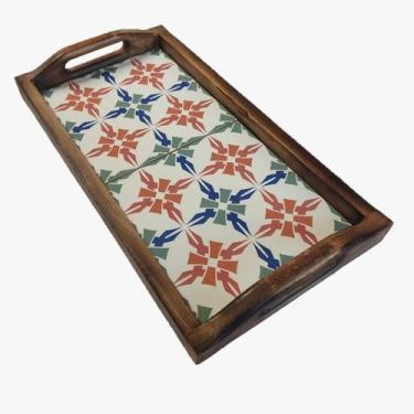 Imagem de Bandeja Café da Manhã Grande com 2 azulejos - Estilo Rústico
