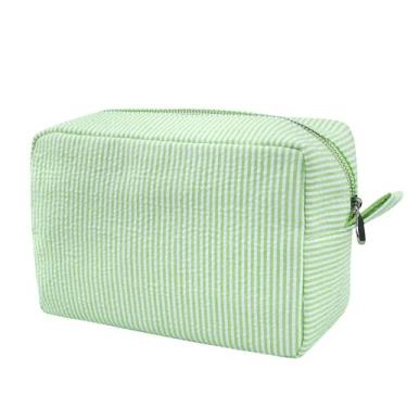 Imagem de Bolsa de cosméticos GFU Seersucker para mulheres, artigos de higiene p