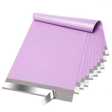 Imagem de Polly Mailers Fuxury 25x33cm, 100 unidades, impermeáveis, roxas