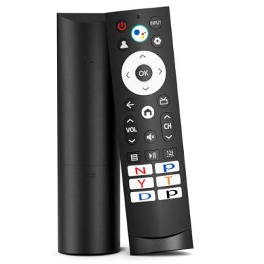 Imagem de Substituição do controle remoto de voz adequado para Smart TVs Google Hisense – Compatível com 4K QLED UHD Mini-LED Quantum ULED Series, garantia de 2 anos