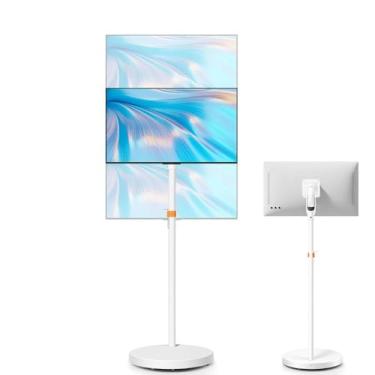 Imagem de Suporte Móvel de Chão Monitores, Suporte Móvel de Chão, Portable TV Stand de Até 32" - Branco, para Sala de Estar/Quarto/Dormitório/Canto