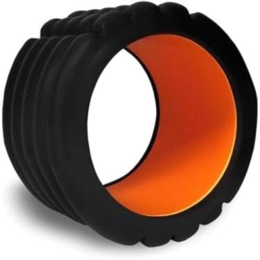 Imagem de Mini Rolo de Liberacao Miofascial Com Ranhuras - Preto e Laranja