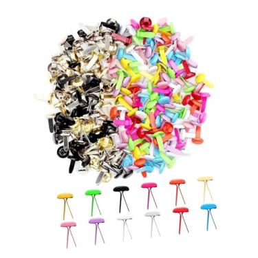 Imagem de predolo 400 prendedores de papel para scrapbooking, tachinhas decorativas, pinos de pressão para artesanato, projetos de artesanato e confecção de cartões.