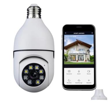 Imagem de Câmera Segurança IP Lâmpada WiFi Full HD 1080p com Visão Noturna Infravermelho 1080P Bivolt, Detecção de Movimento, Áudio Bidirecional, Prova D'água Giratória Braking