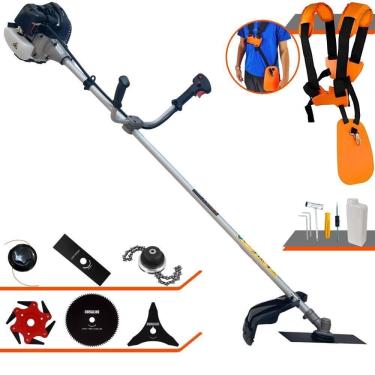 Imagem de Roçadeira Anmax Cg430b 1,7hp 43cc + Faca 3p 6p 80d E Trimmer