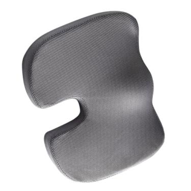 Imagem de Cryfokt Almofada para Cadeira de Escritório, Espuma de Memória, Recuperação Lenta, Saúde, Sentado para Mulher Grávida, Malha (Cinza)