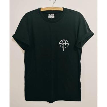 Imagem de Camiseta Baby Look Umbrela Bring Me The Horizon 100% Algodão, Preto, G