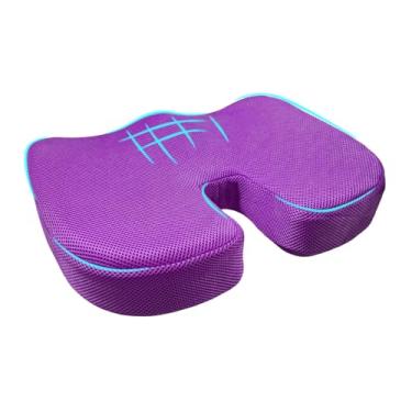 Imagem de ZNDAW Almofada de assento de carro, almofada de espuma viscoelástica para dor no cóccix e alívio da ciática, almofada ergonômica de assento confortável para cadeira de rodas de carro, escritório