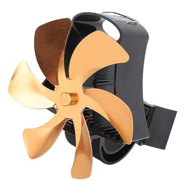 Imagem de aqxreight Ventilador de Fogão Movido a Calor para Montagem Em Parede Com ímã de 6 Lâminas Ventilador de Lareira Instalação Magnética para Queimadores de Toras de Madeira Preto de Ar Com Duração de