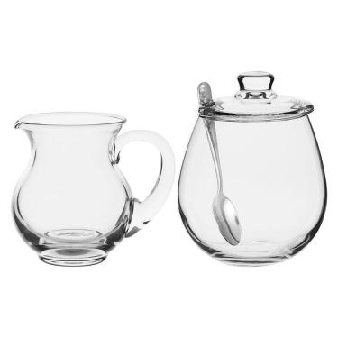 Imagem de Libbey Sugar Açucareiro/Cremeira 590/250Ml Vidro Transp 2Pç Com Colher