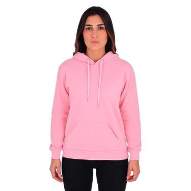 Imagem de Moletom Feminino Confortável Canguru Com Capuz Blusa de Frio - Mint Pr