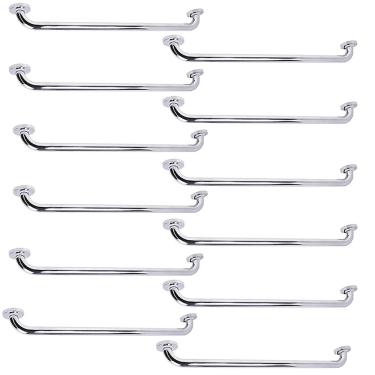 Imagem de Barra de Apoio Alça 80cm Kit 12 Uni Acessibilidade Idoso Deficiente Cadeirante Box Banheiro Seguranca Corrimao Corredor