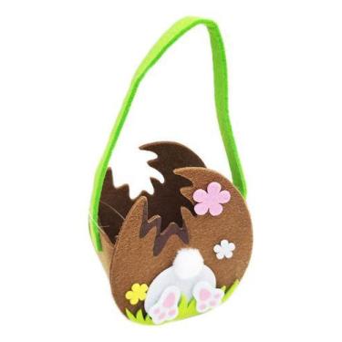 Imagem de Cesto Decorativo Em Feltro Para Ovinhos De Páscoa Decoração - Wincy, U