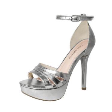 Imagem de Meia Pata Salto Alto Fino 14cm Luiza Sobreira Prata Mod. 2232, 38