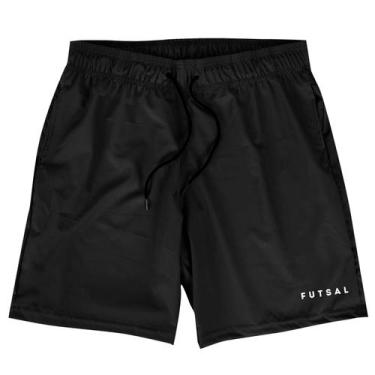Imagem de Shorts Futsal Masculino Preto Elastano Premium WSS Futsal, Preto, G
