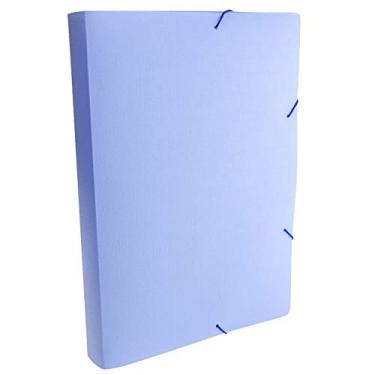 Imagem de PASTA ABA ELAST OF LB 4CM LINHO SERENA AZ PASTEL PCT C10, DELLO, 0249BP.0010, Azul, pacote de 50