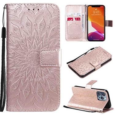 Imagem de Fansipro Capa de telefone carteira folio para LG K3 2017, capa fina de couro PU premium para K3 2017, 2 compartimentos para cartão, ajuste exato, dourado