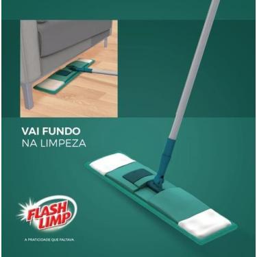 Imagem de Rodo Esfregão Mop Flat Microfibra Flash Limp Varre Tira Pó Faxina - Fl