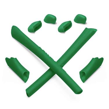 Imagem de Mryok Kits de substituição para pontas de nariz para meia jaqueta/meia jaqueta Oakley XLJ/meia jaqueta óculos de sol ajuste asiático - verde escuro