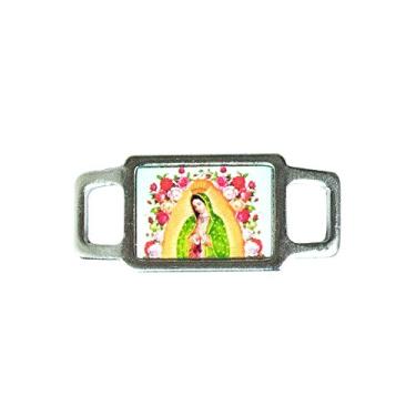 Imagem de Pingente de fé retangular sortidos da Paracord Planet – de cruz religiosa diferentes – perfeito para pulseira, colar, joias (mãe Maria)