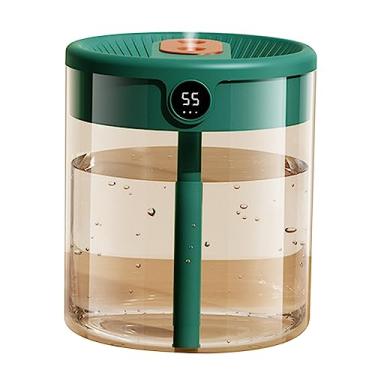 Imagem de Umidificador de Ar Com Bico Duplo 2L, Umidificador de Spray Duplo Hidratante para Pele Seca Com Display LCD de Umidade USB (Verde)