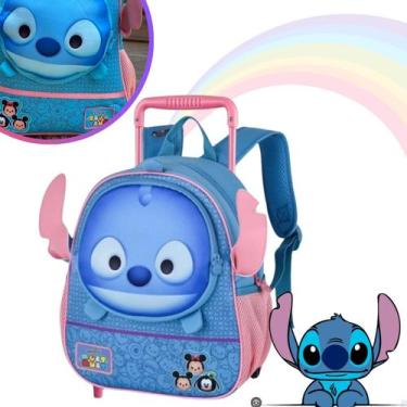 Imagem de Mochila Escolar Infantil  Stitch Com Rodinhas Volta as Aulas - CLIO