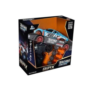 Imagem de Brinquedo Carrinho de Corrida de Controle Remoto DriftX Azul Multikids
