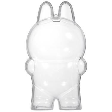 Imagem de Thickened Clear Protective Case for LABUBU Fall in Wild/Let's Checkmate with White Silicone Cord