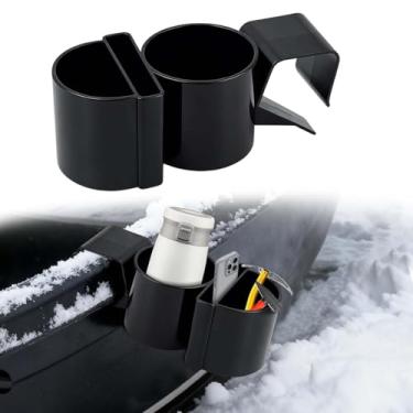 Imagem de Suporte de vara de trenó de pesca no gelo atualizado, suporte de vara de trenó de plástico para pesca no gelo, porta-baldes, acessórios de equipamento resistentes para trenó no gelo, presente de