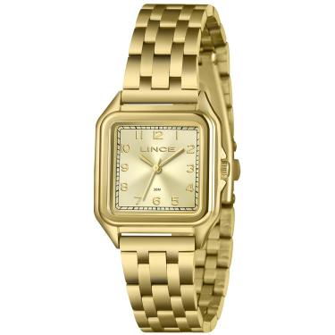 Imagem de Relógio Lince Feminino Ref: Lqgm046l30 C2kx Retangular Dourado