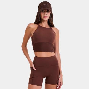 Imagem de Bermuda Rowa Manu Cit Performance Feminina, Marrom, M