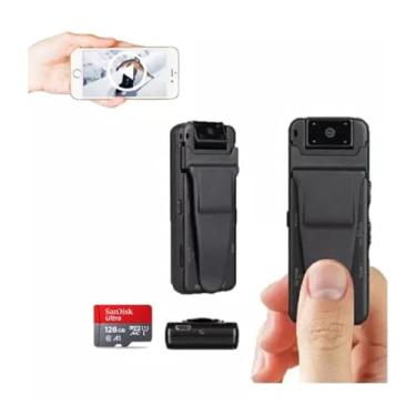 Imagem de Mini Câmera A8 Full Hd 128gb Imagem E Som Bateira 1100mah