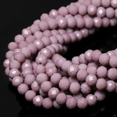 Imagem de 5 fios de 4 mm 550 peças de contas de cristal roxas, contas de vidro de jade de porcelana Song Xi para fazer joias, pedra preciosa para colar, brincos, artes e artesanato, bricolage e suprimentos de