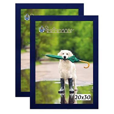 Imagem de Kit 2 Molduras Porta Retrato 20X30 Azul