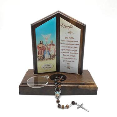 Imagem de Oração de Mesa com Porta Terço Divino Pai Eterno