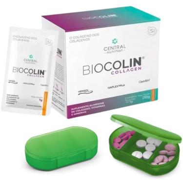 Imagem de Kit Biocolin Collagen Central Nutrition 30 Saches 7g + Porta Capsulas