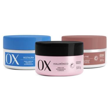 Imagem de Kit Cronograma Capilar com Hialurônico, Nutre e Restaura - OX COSMÉTIC