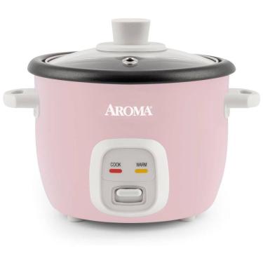 Imagem de Panela de Arroz Elétrica até 4 xícaras não Cozidas, 110V 250W, Aroma Housewares, Rosa