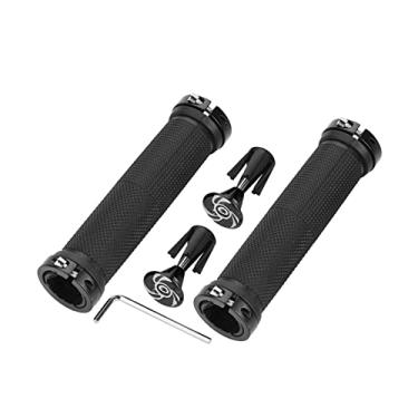 Imagem de QANYEGN 1 Pair Cycling Handle Bar End, Bike Handlebar Grips, Bike Lock on Handlebar Grips Accessory for Folding Bike, Scooter (Black)