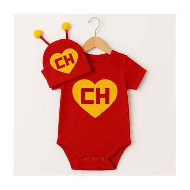 Imagem de Fantasia Chapolim bebê menino body temático Turma do Chaves (Vermelho, M)