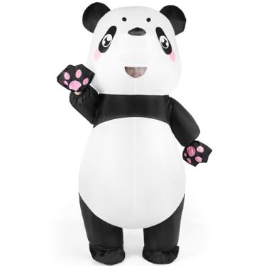 Imagem de Boveco Fantasia inflável de panda de Halloween para adultos, fantasia extravagante, fantasia de corpo inteiro para cosplay e festas de fim de ano
