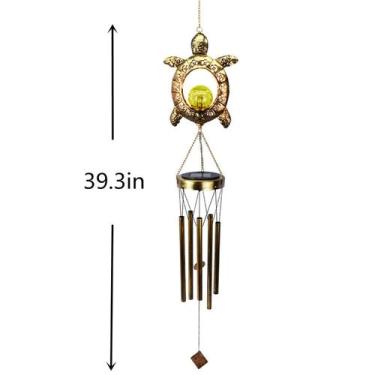 Imagem de Jardim ao ar livre à prova d'água luz solar nova tartaruga sinos de ve
