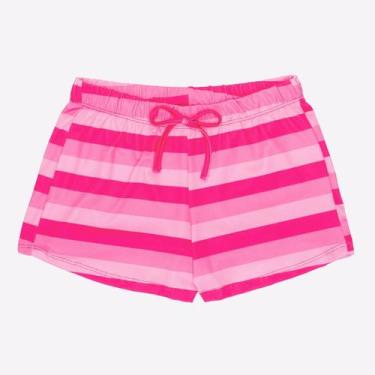 Imagem de Short Curto Menina Infantil Malha Proteção Solar UV Estampado - Fofoti