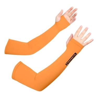 Imagem de Manguito Infantil Proteção Uv50 Futebol Esportes Tem Laranja