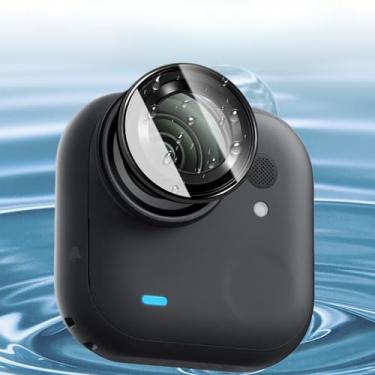 Imagem de 1 película de vidro temperado de lente resistente a arranhões para lente de câmera Insta360 Go Ultra Protetor de cobertura total com clareza de alta definição para Insta360 Go Ultra