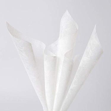 Imagem de BBJ WRAPS Papel de embrulho coreano para presente de flores de algodão à prova d'água embalagem de papel de seda suprimentos para floristas 15 folhas, 58 x 57 centímetros (branco) nome do produto