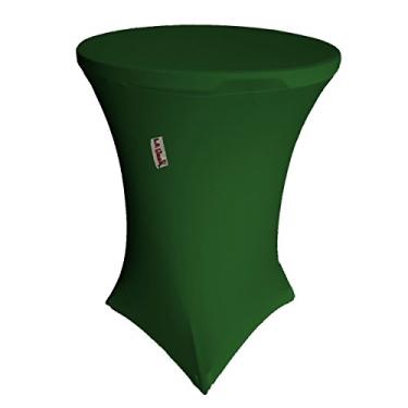 Imagem de LA Linen Toalha de mesa redonda de elastano 76,2 cm x 76,2 cm de altura, esmeralda verde