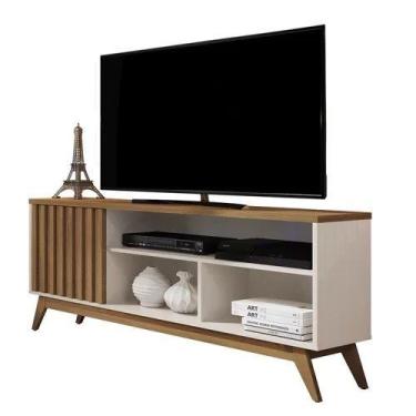 Imagem de Rack de TV 50" 55" Retro para Apartamento Pequeno Malbec Wood Anto - A