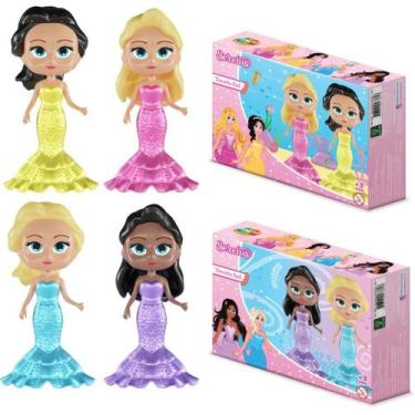 Imagem de Brinquedo para Montar Boneca Sereia com 2 Unidades - GGB PLAST